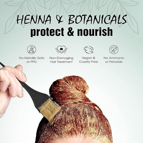 Natural Henna Hair Color & Conditioner MAHOGANY Certified Organic Light Mountain - Picture 7 of 10